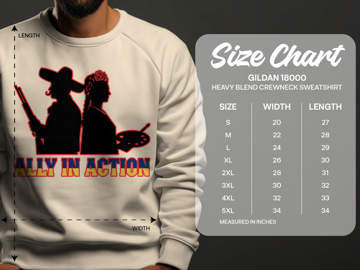 Ally in Action Heavy Blend Crewneck Sweatshirt