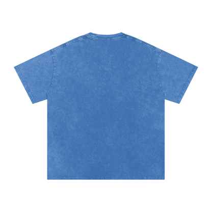 Amexican Pride Subtle FDT Design Snow Washed Oversized Cotton T-Shirt