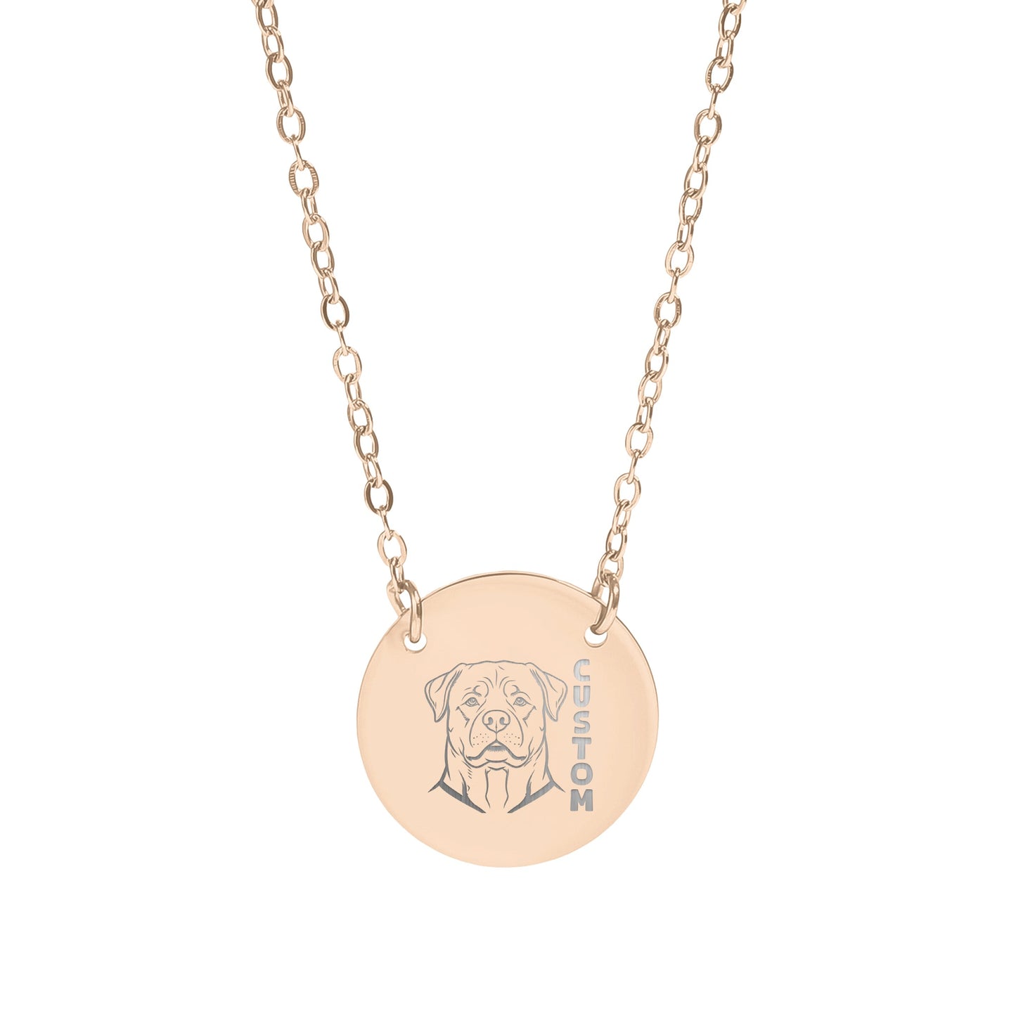 Rottweiler Dog Personalized Custom Necklace Pet Gift Idea