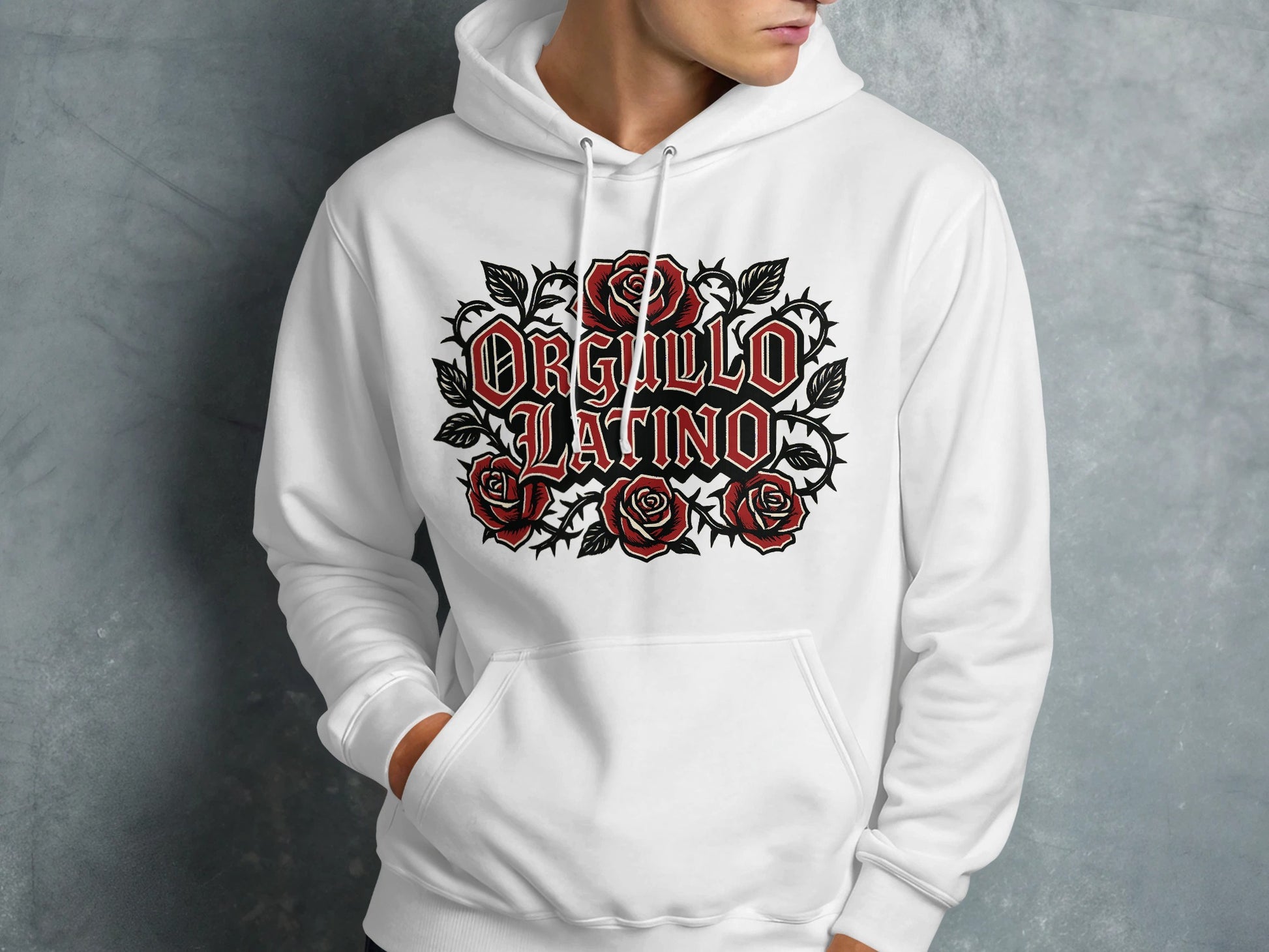 Orgullo Latino White Hoodie Stylish Apparel Product