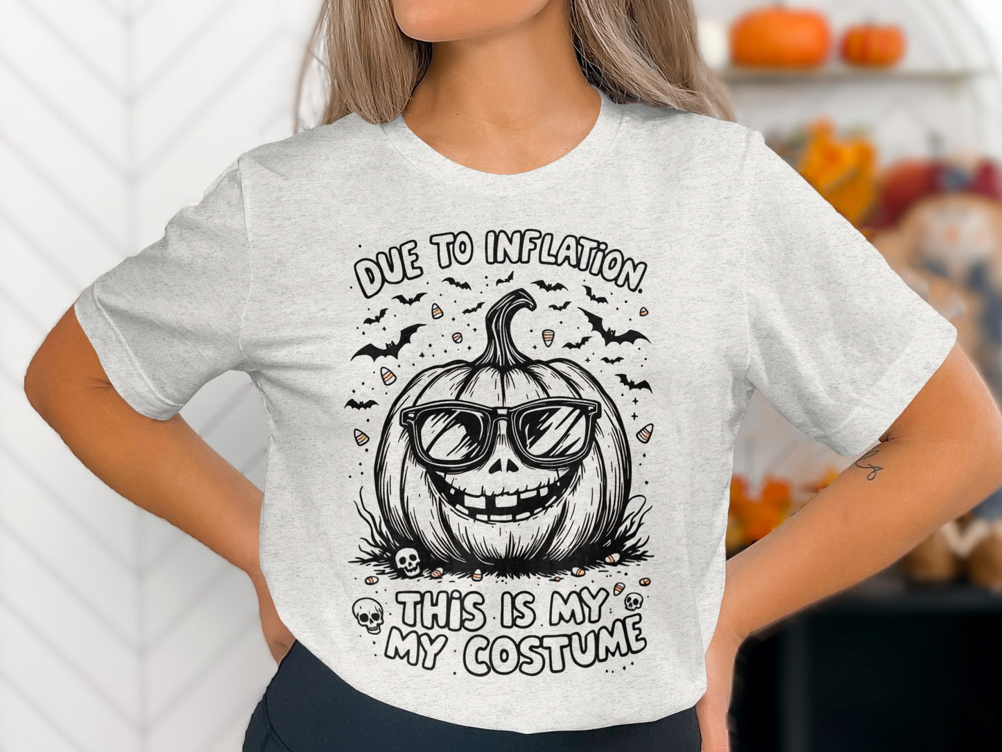 Humorous Due To Inflation Pumpkin Halloween Costume product type