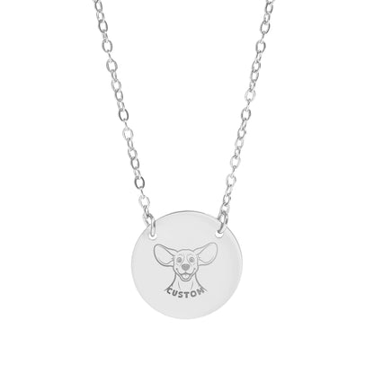 Dog Portrait Custom Personalized Necklace Gift Idea
