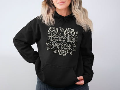 Barrio Pride Roses Design Black Hoodie product