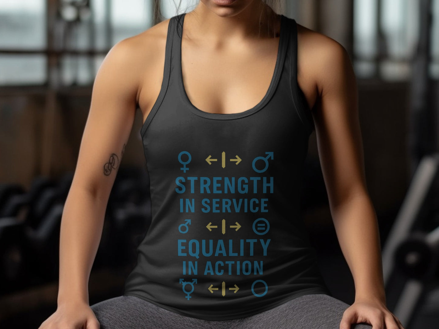 Strength in Service Equality in Action tank top