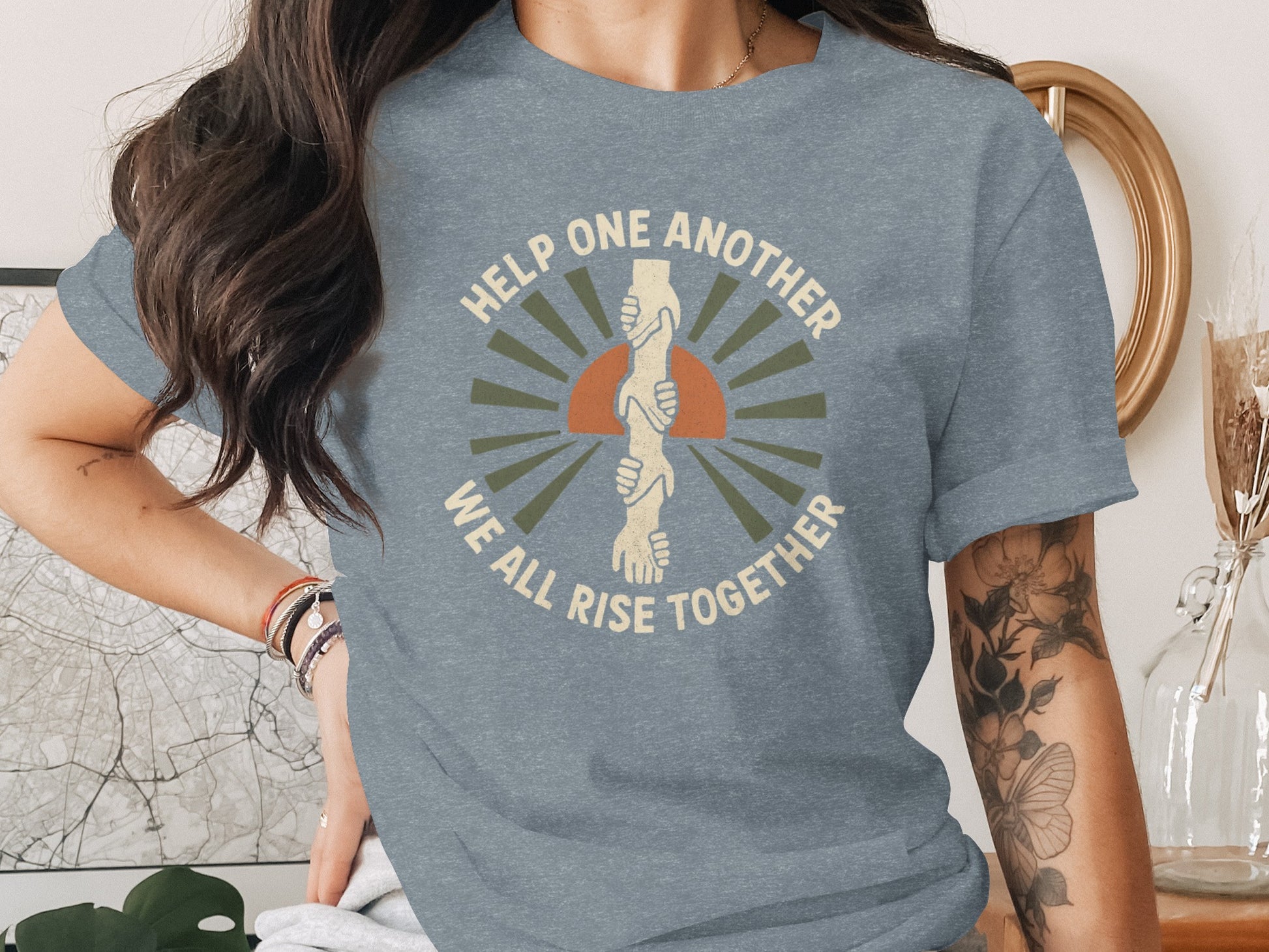 Help One Another We All Rise Together T-Shirt product type
