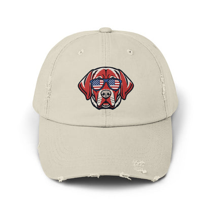 Patriotic Dog Wearing American Flag Shades Hat product
