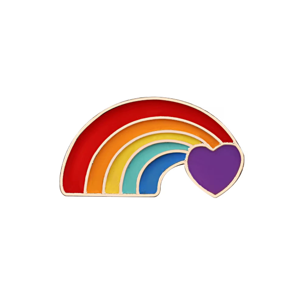 Celebrate Love with Our Custom Rainbow Enamel Pins - Stylish LGBT Brooches Featuring Heart and Gesture Designs for Bags, Shirts, and Lapels - Perfect Unique Jewelry Gifts