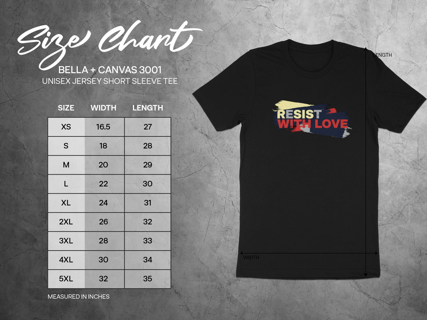 Resist With Love Graphic Unisex Jersey Short Sleeve