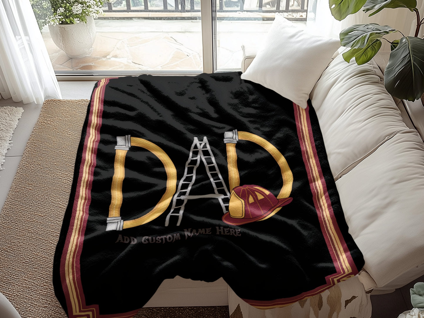 Personalized Dad Blanket with Custom Name Here product type