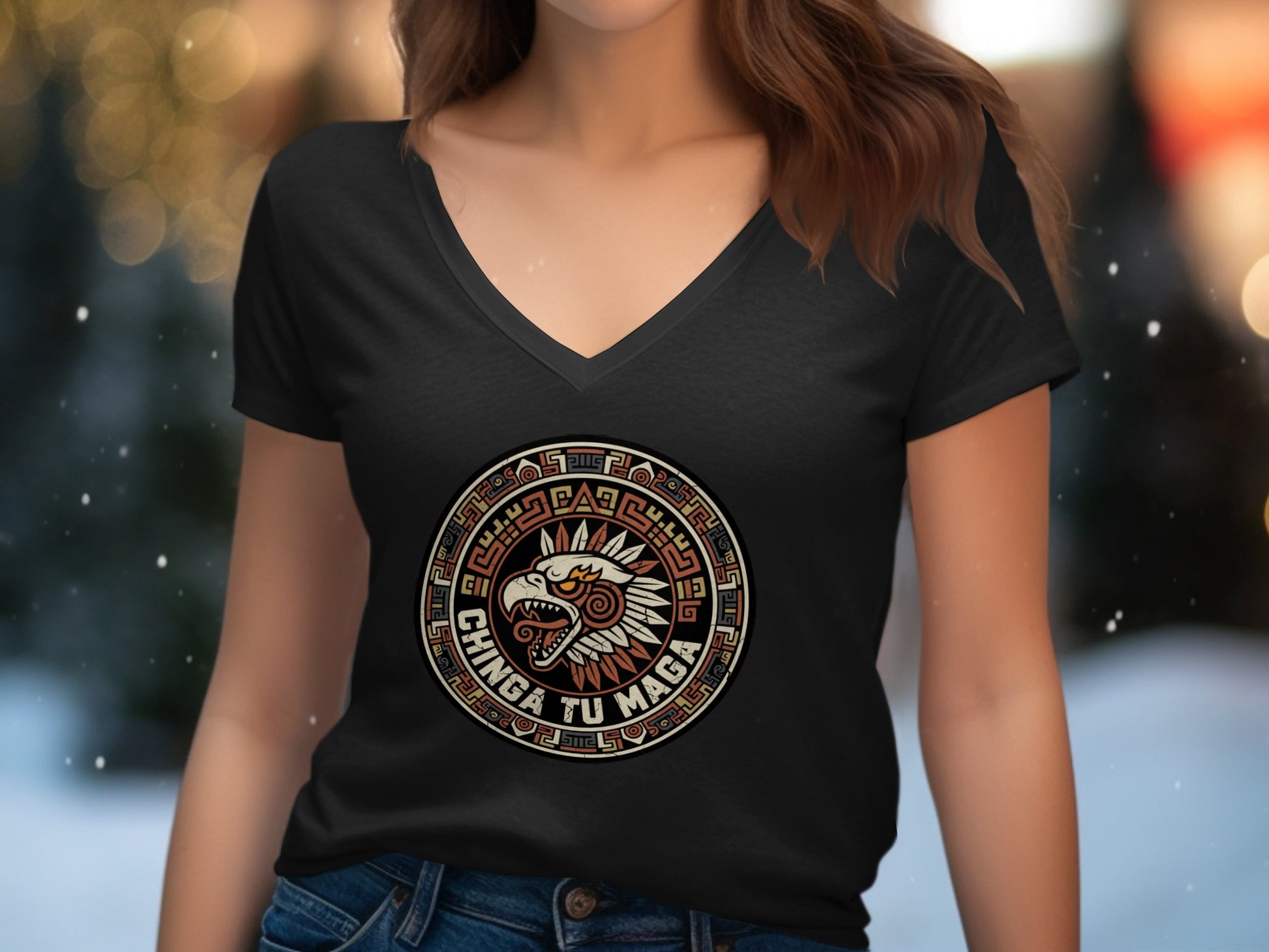 Unique Aztec Inspired Design T-Shirt Fashion Product