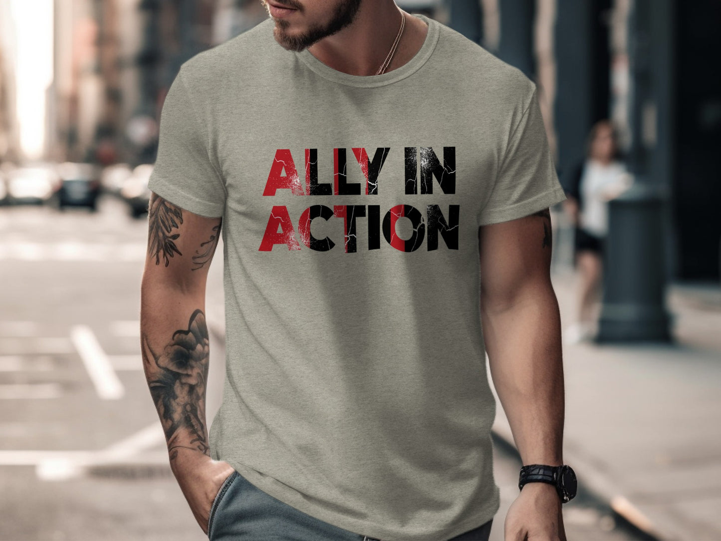 A Ally in Action Inspirational Graphic T-shirt