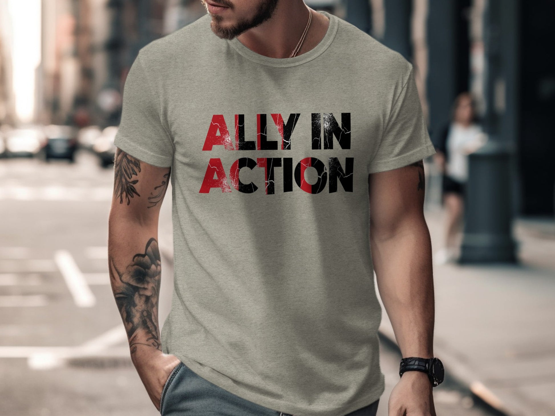 A Ally in Action Inspirational Graphic T-shirt