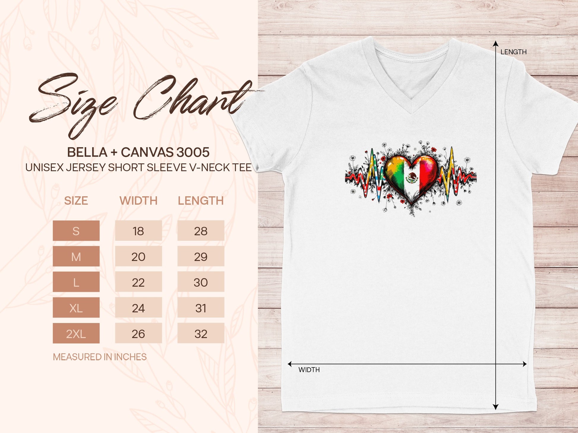Mexican Heartbeat Design Unisex Jersey Short Sleeve product