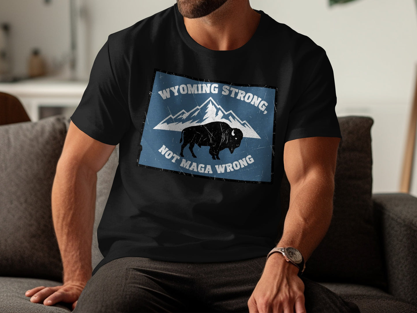 Wyoming Strong Not Maga Wrong T-shirt product