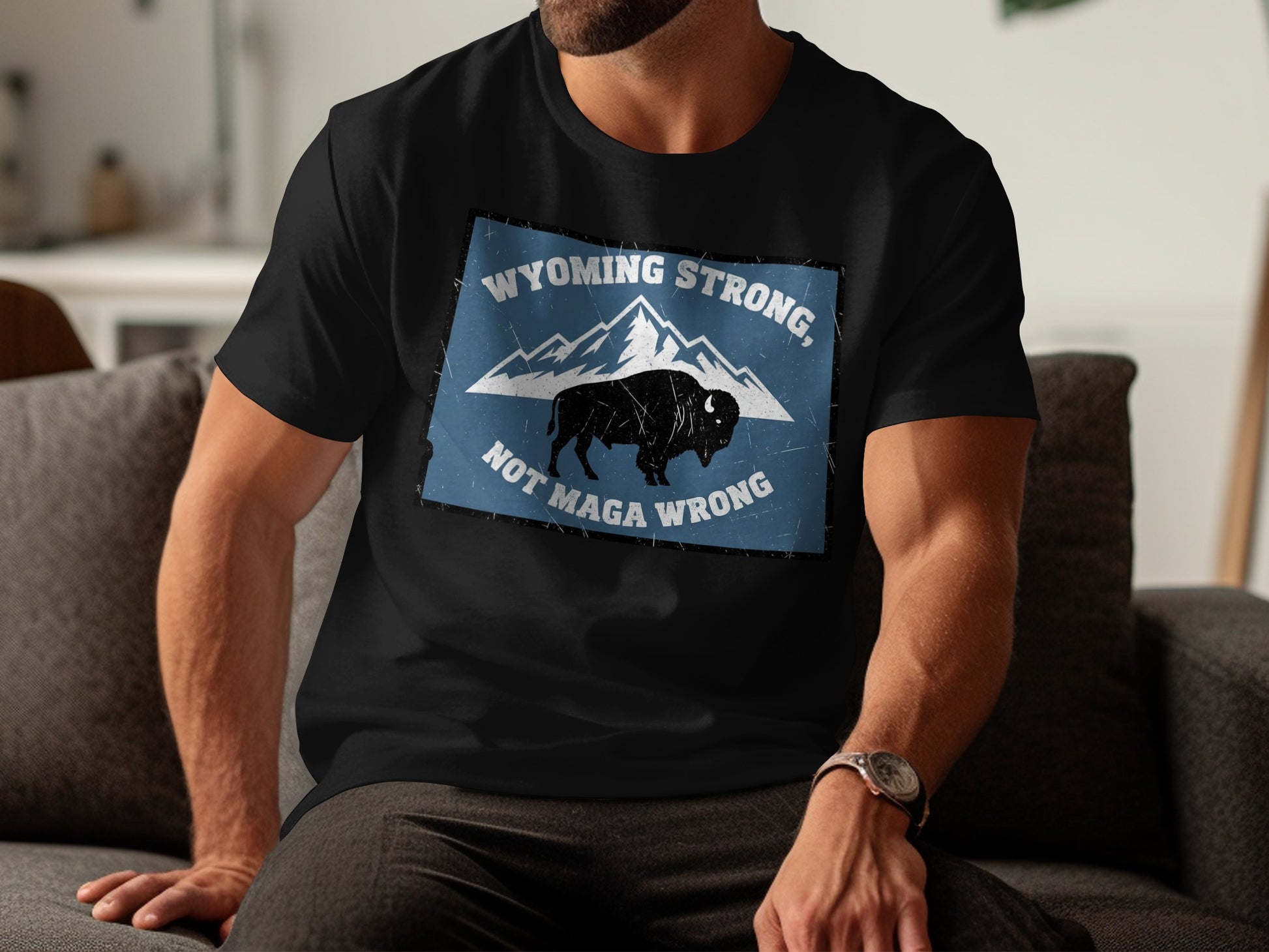 Wyoming Strong Not Maga Wrong T-shirt product