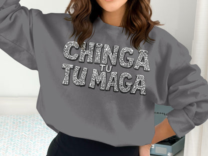 Graphic Sweatshirt with Bold Lettering Design