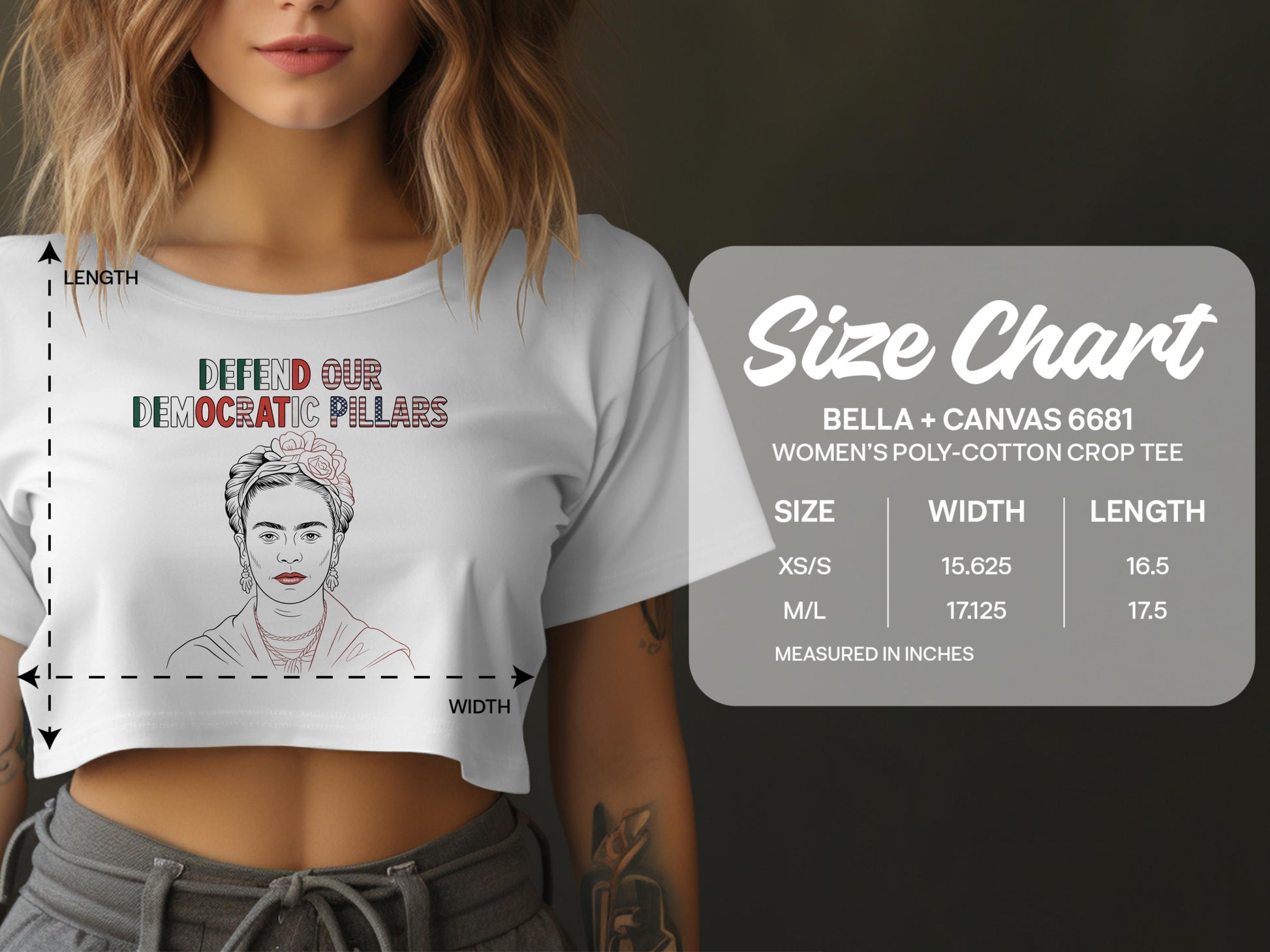Defend Our Democratic Pillars Crop Tee product
