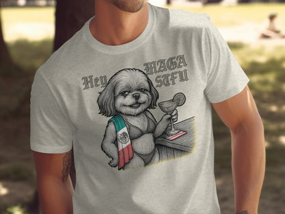 Hey Maga Sifu Dog with Drink Graphic T-shirt product