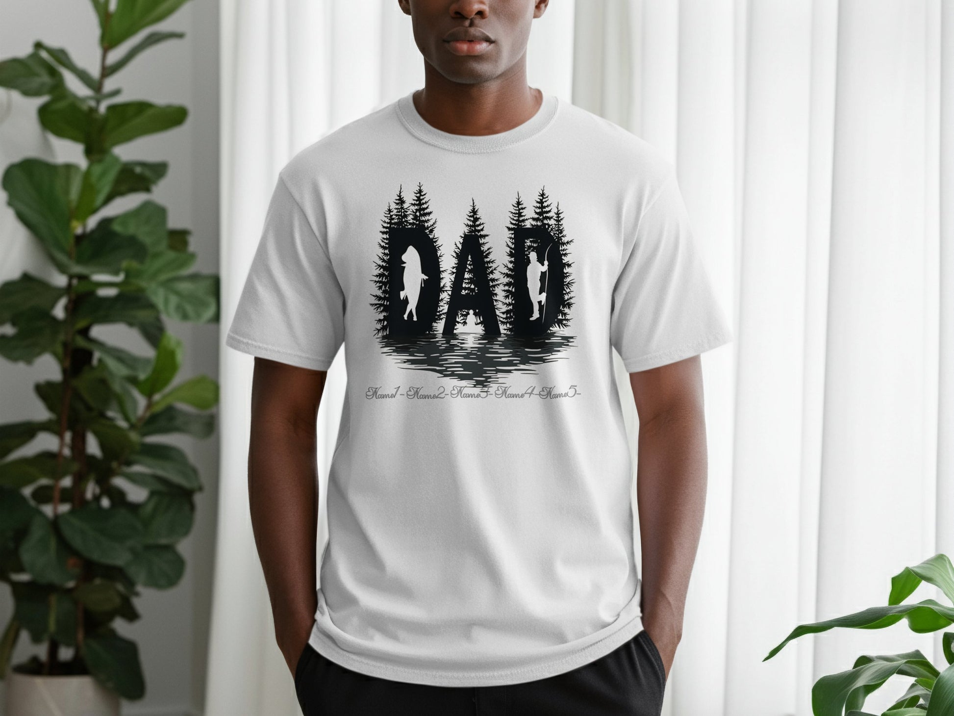Dad Forest Reflection Design T-Shirt product type