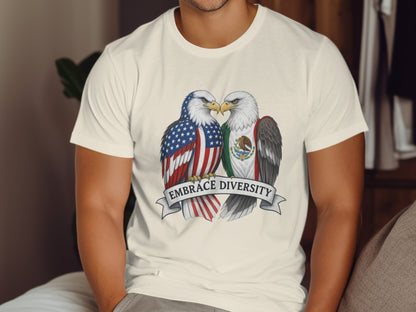 Embrace Diversity American and Mexican Eagle T-shirt product
