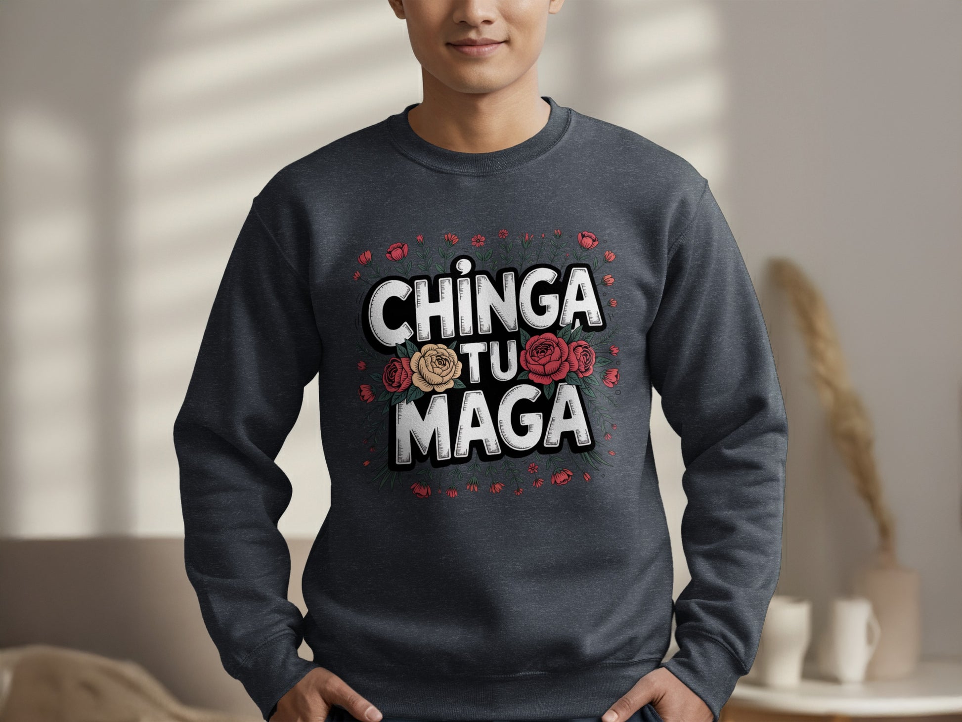 Chinga Tu Maga Graphic Sweater Sweatshirt product