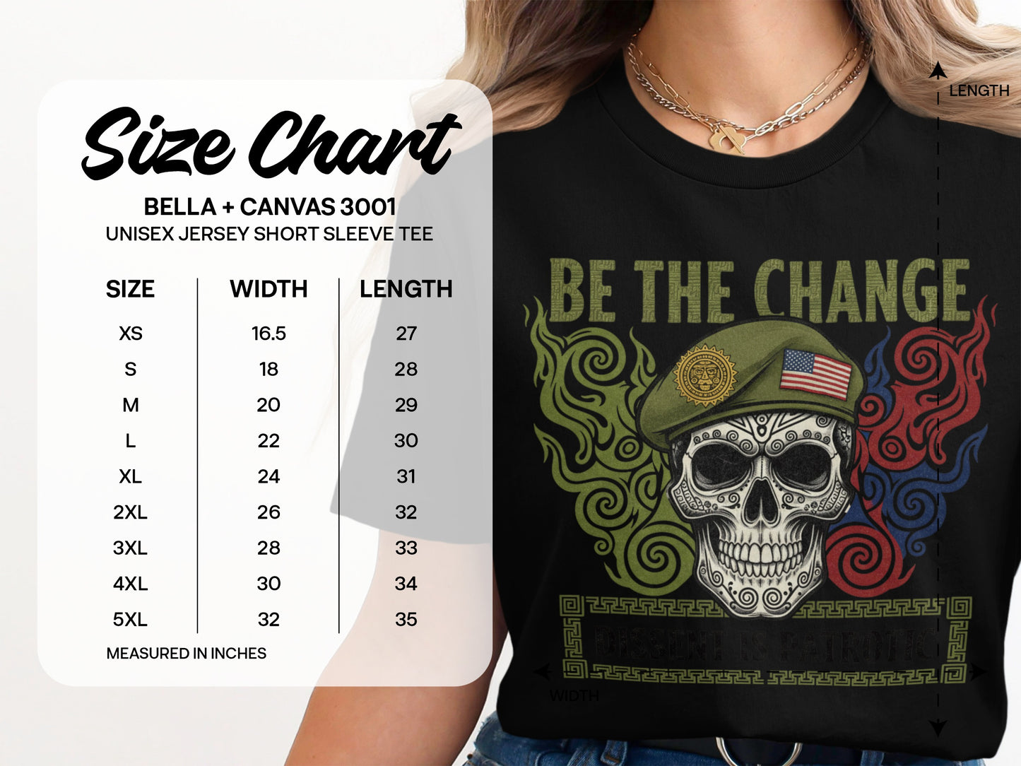 Be The Change Skull Design Unisex Jersey Tee