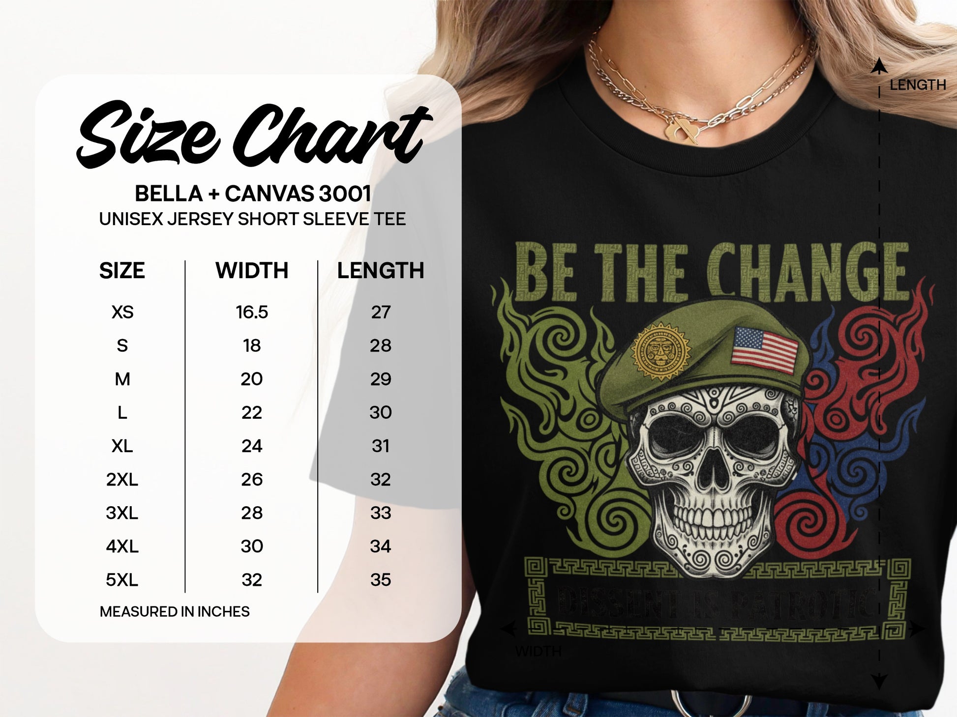 Be The Change Skull Design Unisex Jersey Tee
