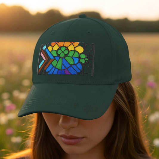 Colorful Stained Glass Design Embroidered Hat product type