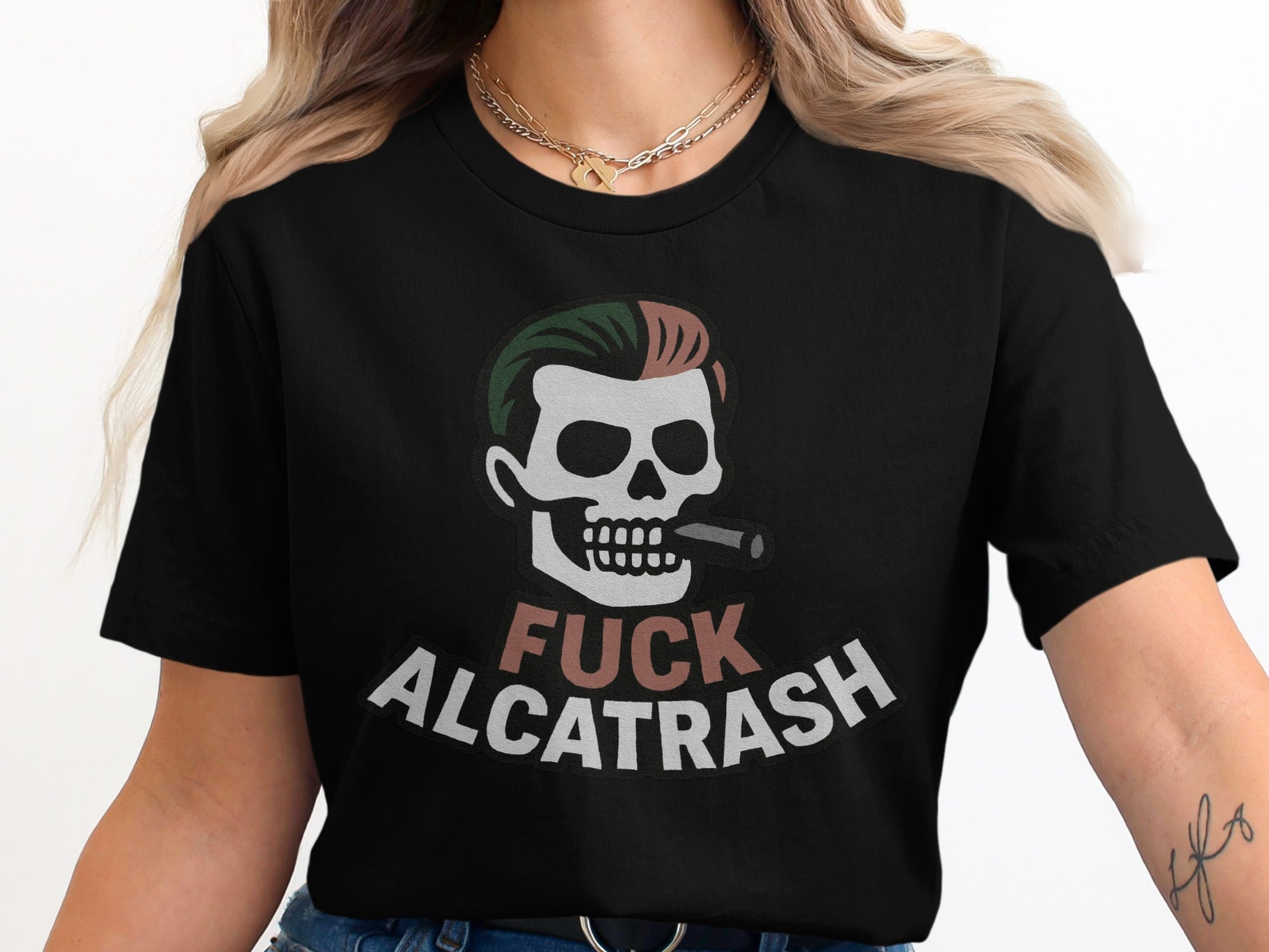 Graphic Design Skull Print Statement T-Shirt product type