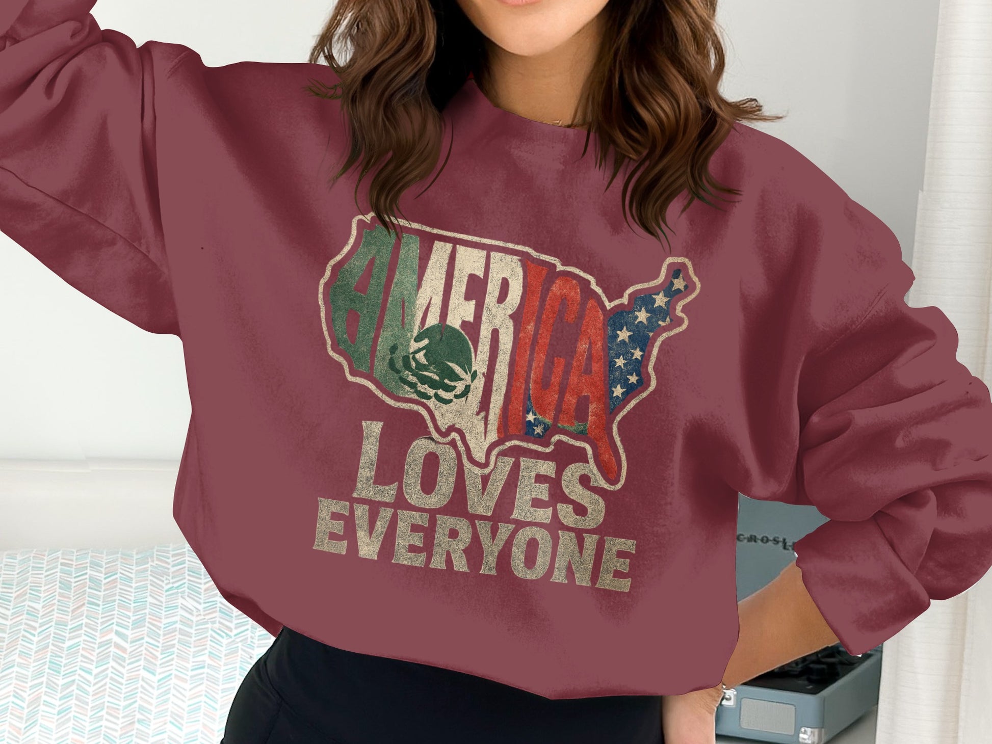 America Loves Everyone Graphic Sweatshirt product