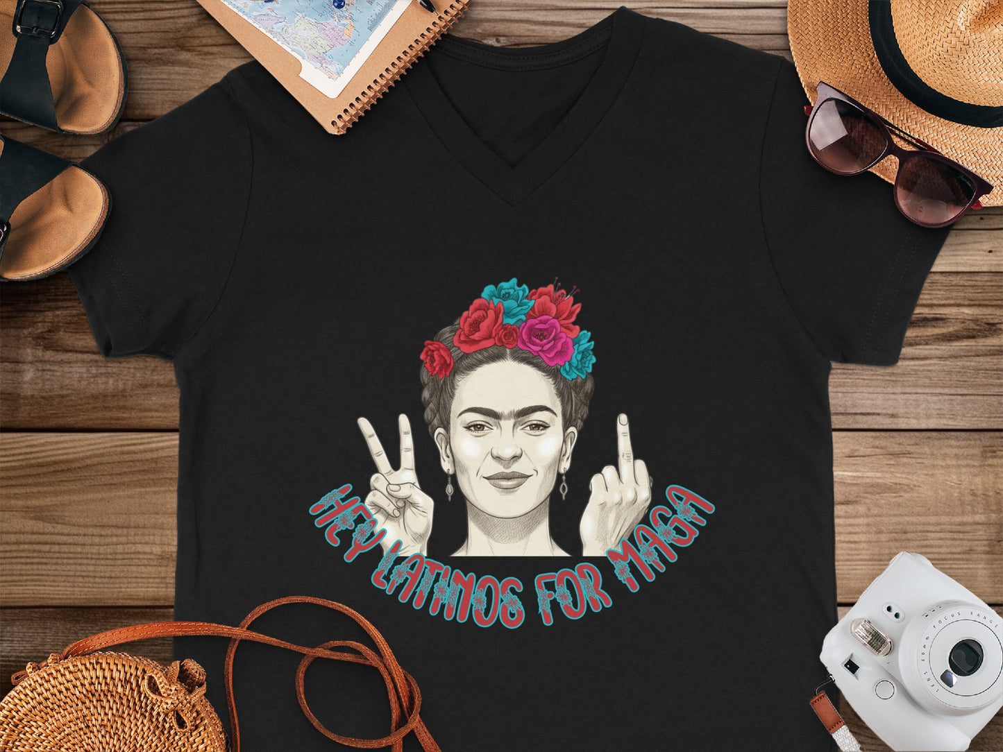 Hey Latinos for Maga Graphic Tee Product