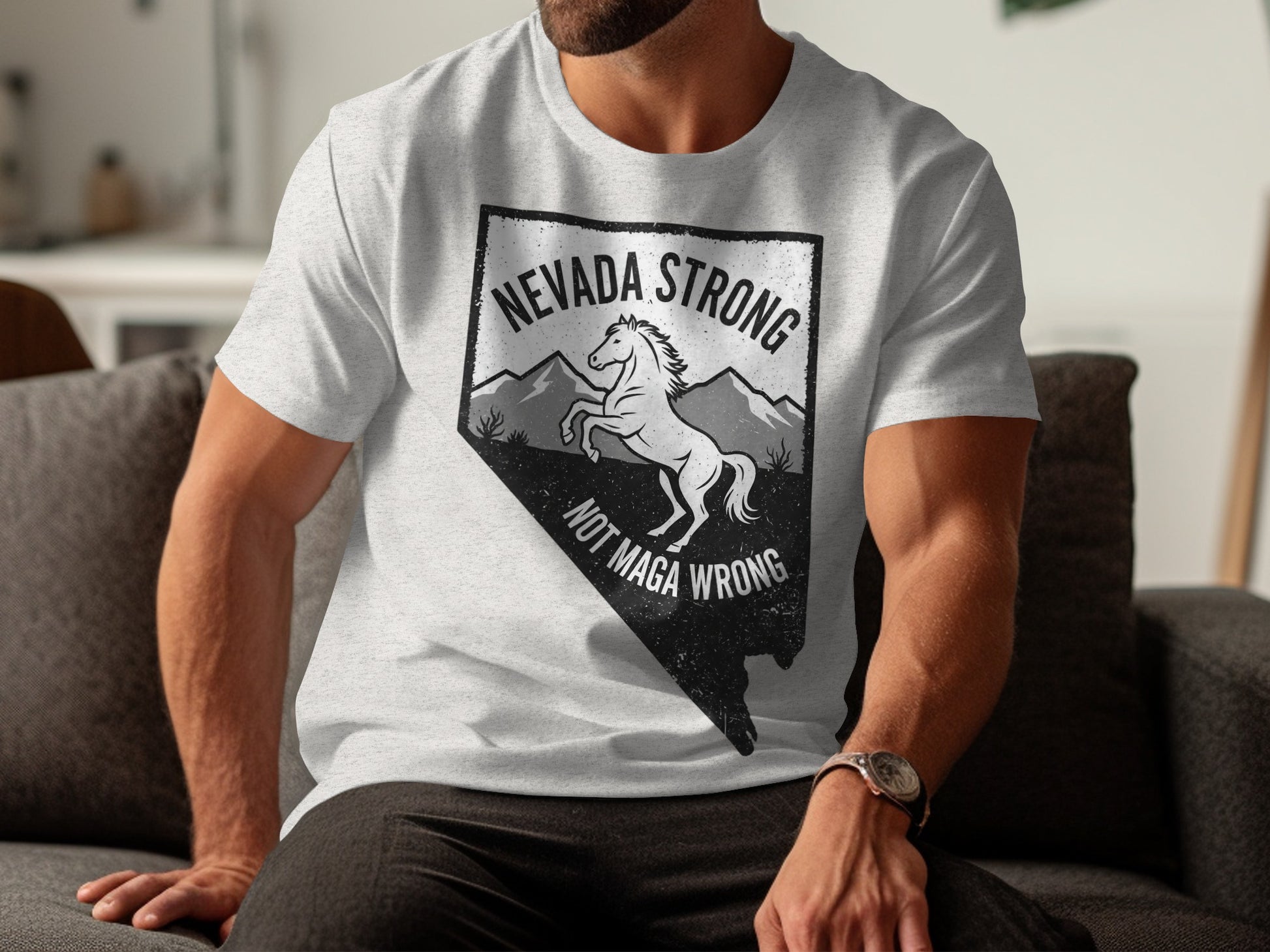 Nevada Strong Not MAGA Wrong Graphic T-Shirt product