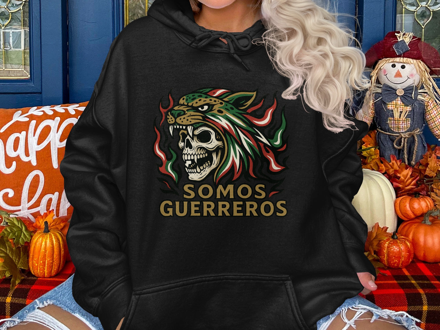 SOMOS GUERREROS Skull Leopard Hoodie