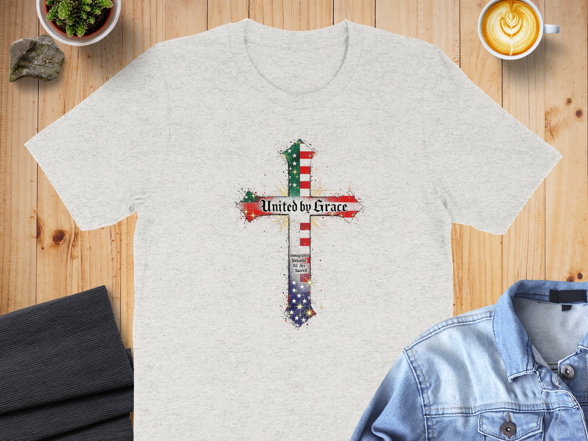 United by Grace Cross Graphic Design T-Shirt product type