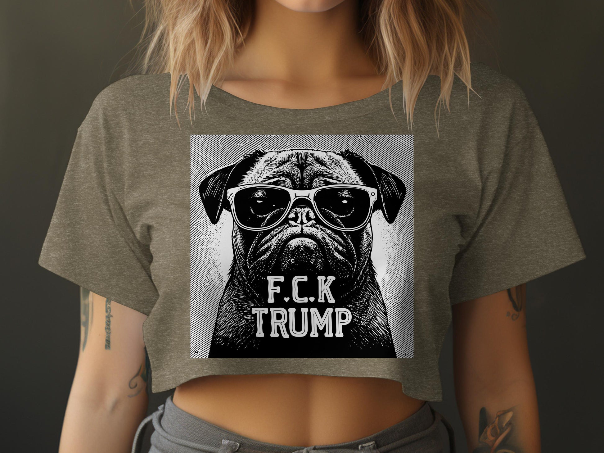Statement Crop Top with Graphic Design Product