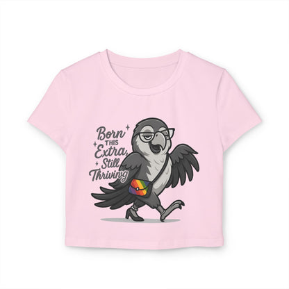 Born This Extra Baby Tee - Cute Pride Shirt for Confident Women
