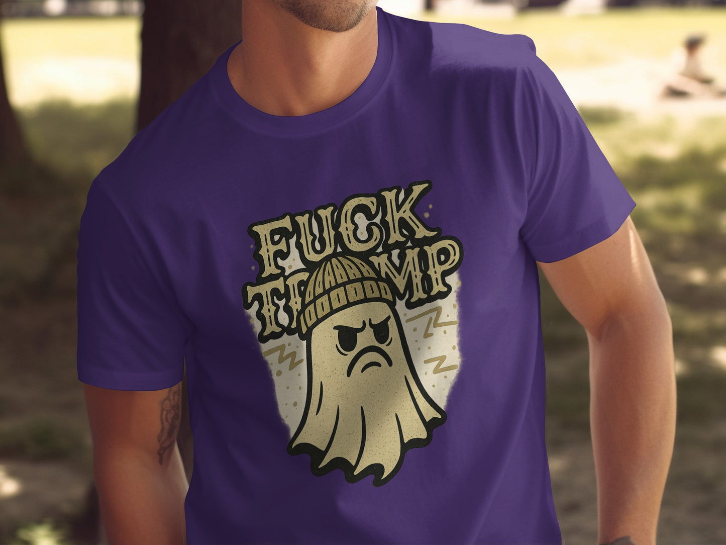 Fuck Trump With Angry Ghost Graphic Shirt product type
