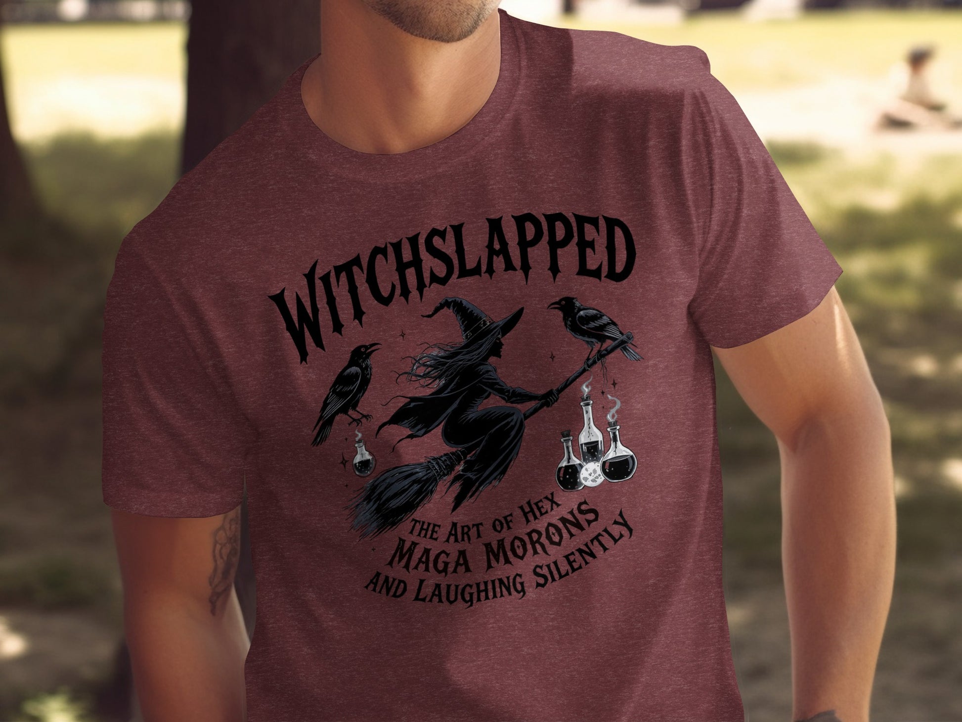 Witchslapped Maga Morons Funny Graphic Tee product