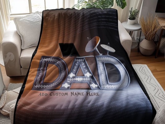 Personalized DAD Design Throw Blanket product type