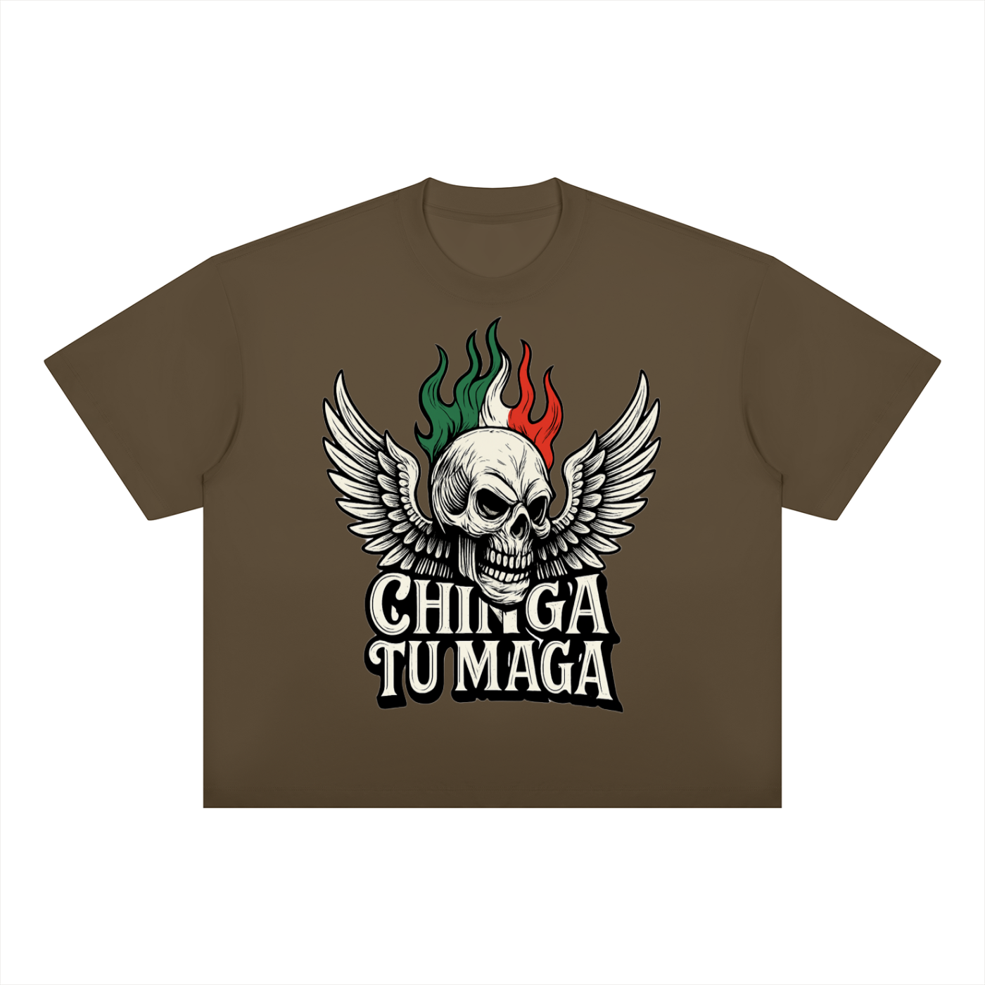 Chinga Tu Maga Unisex Boxy Drop Shoulder T-Shirt
