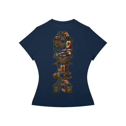 AMEXICAN Pride FDT Subtle Women’s Slim Fit Performance T-Shirt