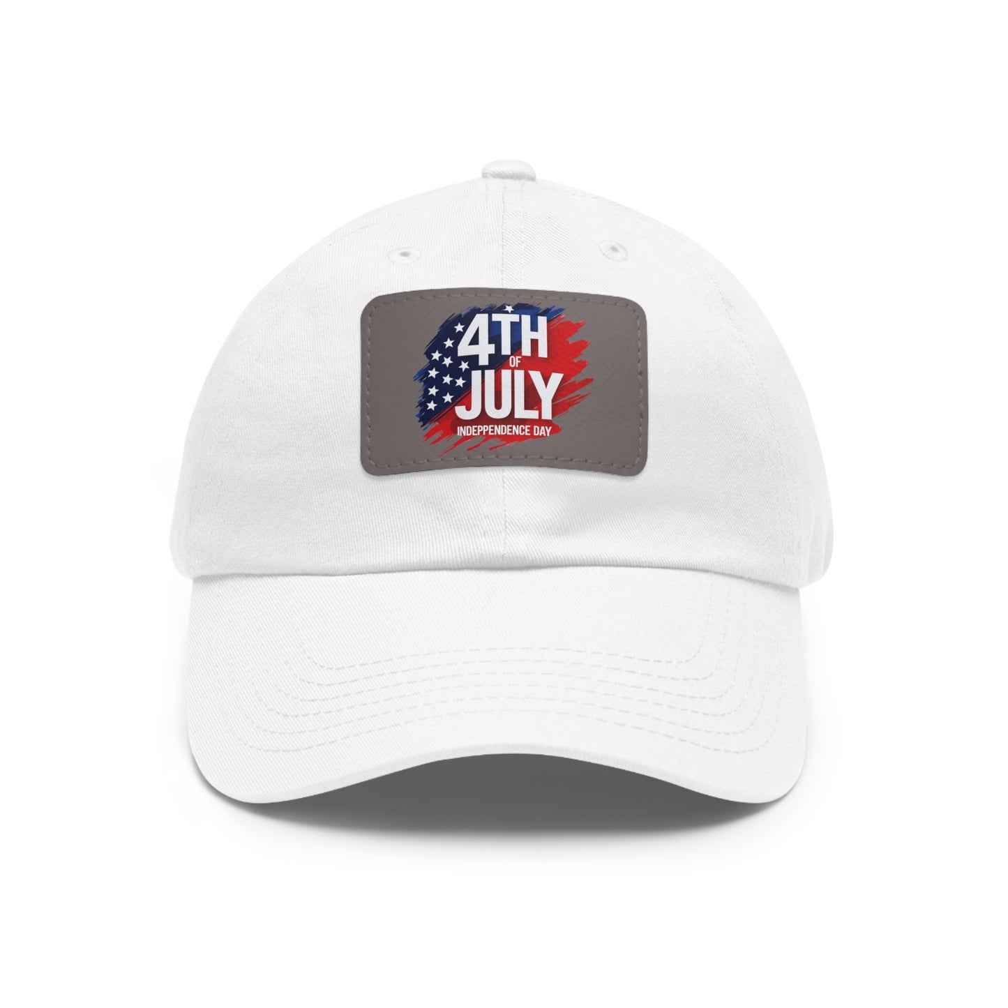 Patriotic Dad Hat with Leather Patch | 4th of July