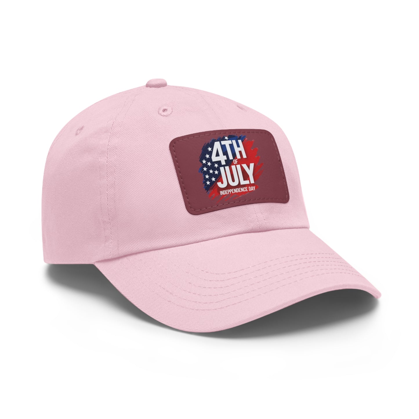 Patriotic Dad Hat with Leather Patch | 4th of July