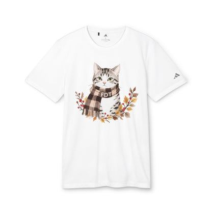 Adorable Cat with Scarf Fall Design T-Shirt