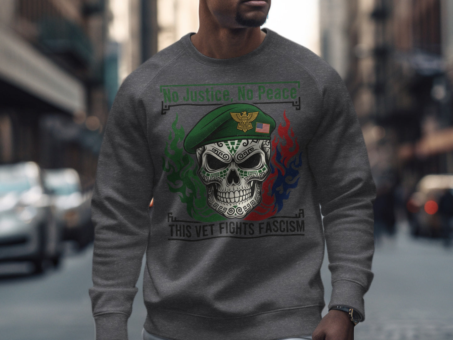 No Justice No Peace This Vet Fights Fascism sweatshirt