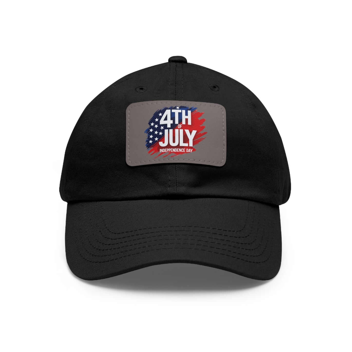 Patriotic Dad Hat with Leather Patch | 4th of July