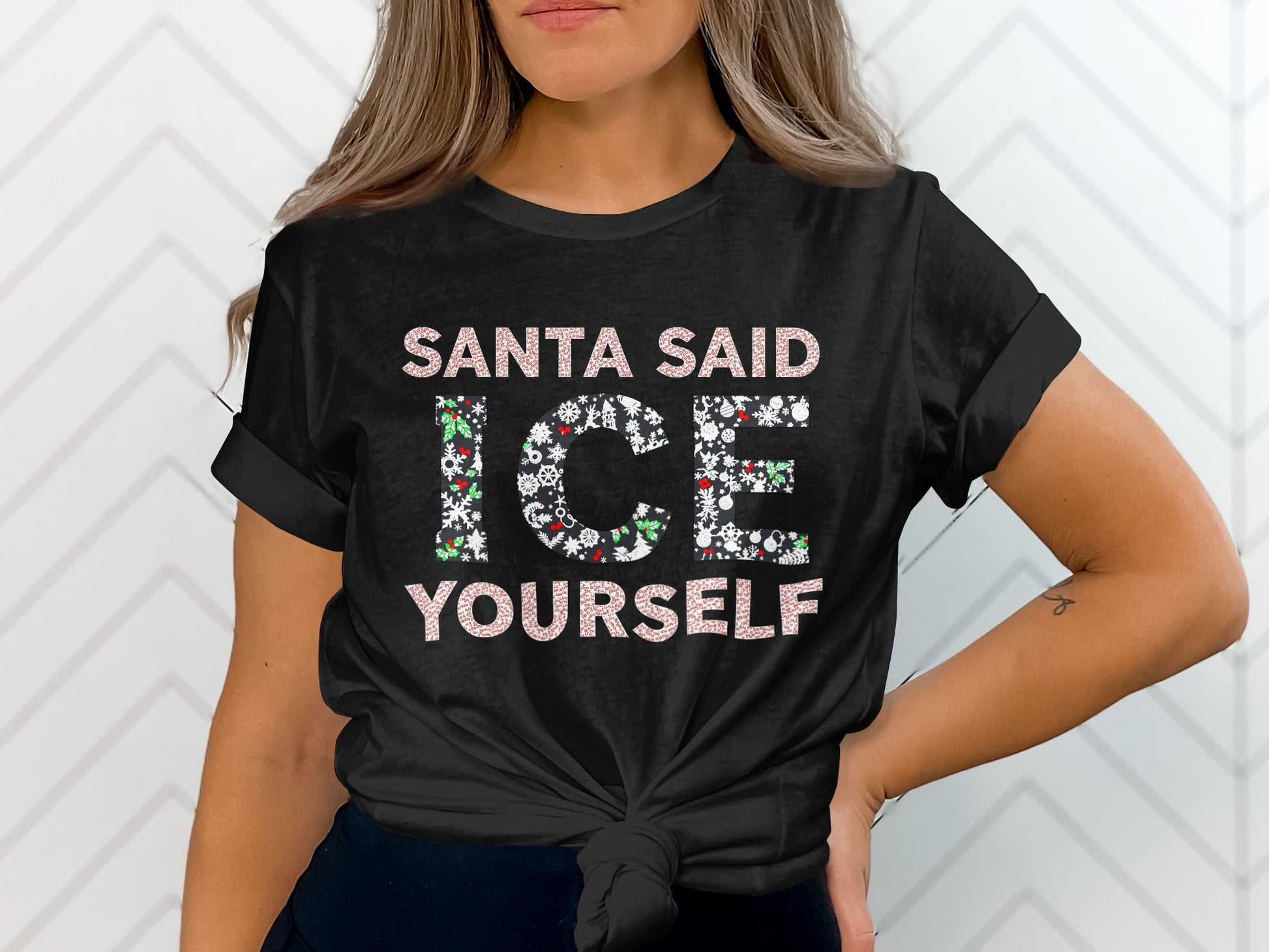 Santa Said Ice Yourself Graphic T-Shirt