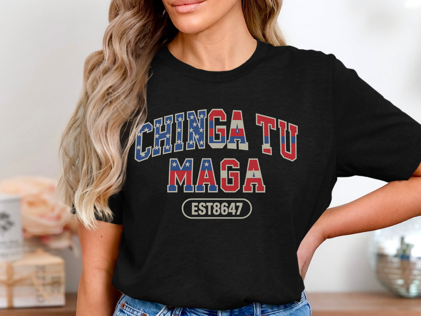 Chinga Tu Maga EST8647 Statement Graphic Tee