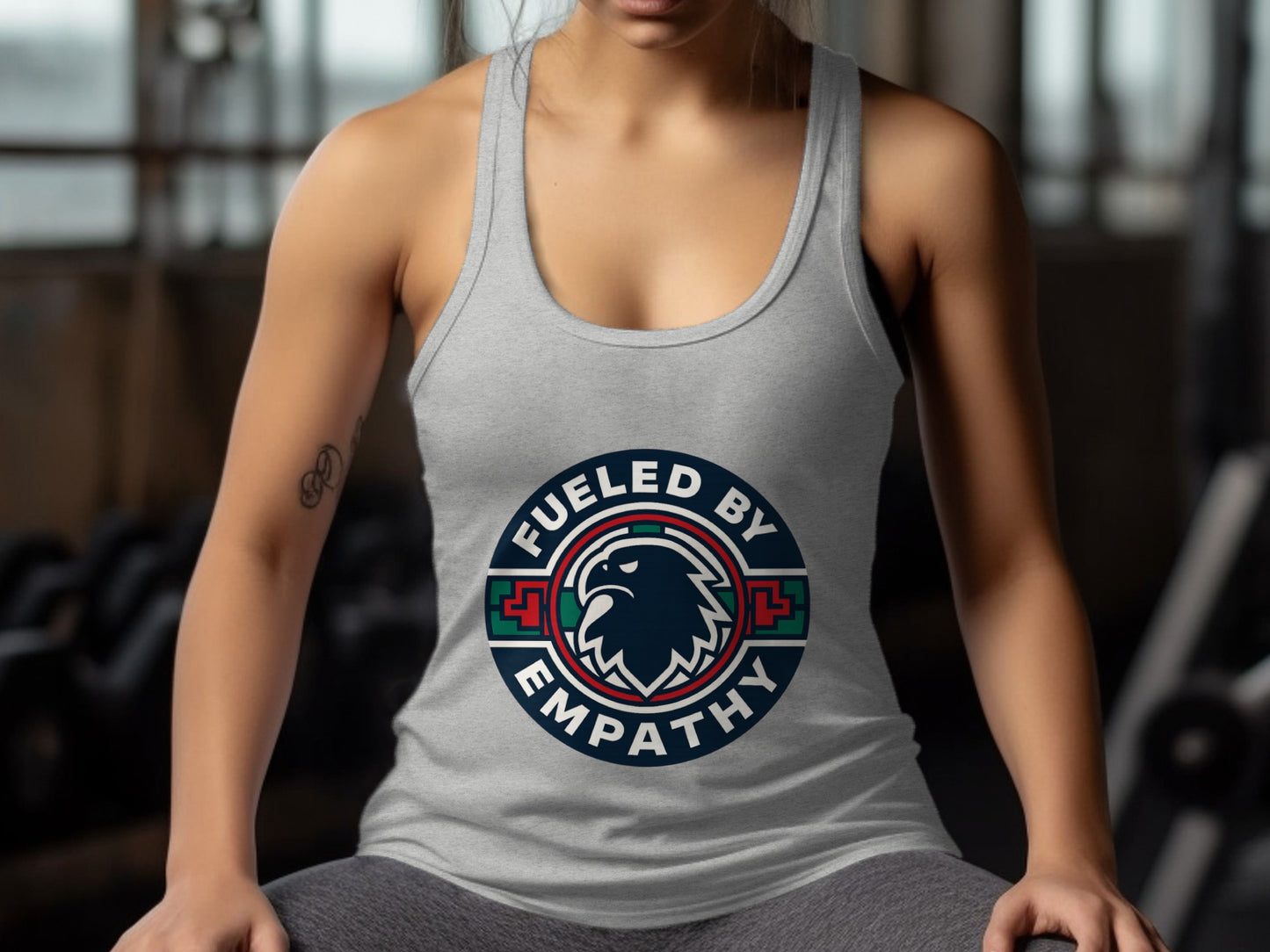Fueled By Empathy Eagle Tank Top for Workout Enthusiasts