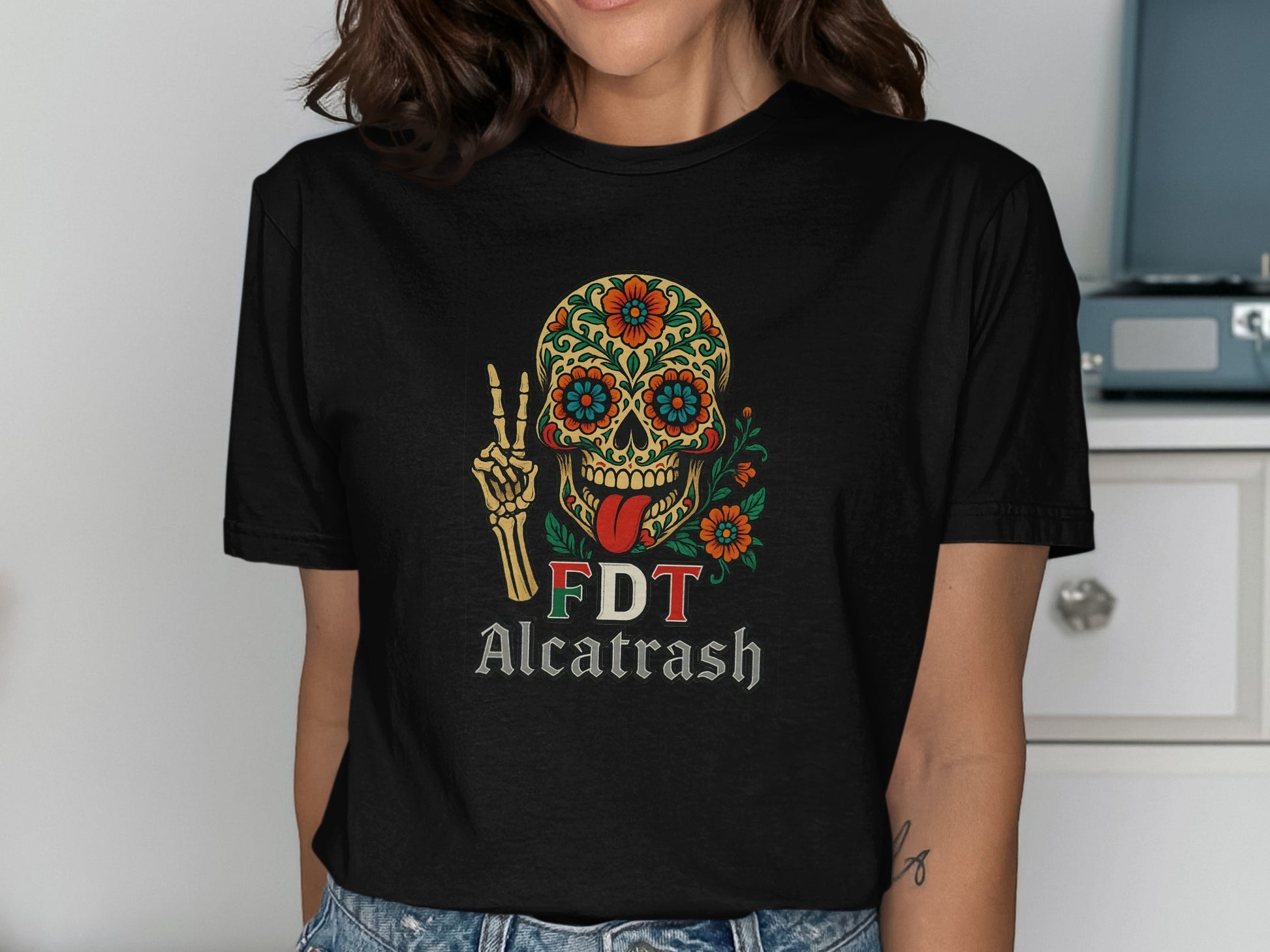 FDT Alcatrash Skull Design Black T-Shirt product